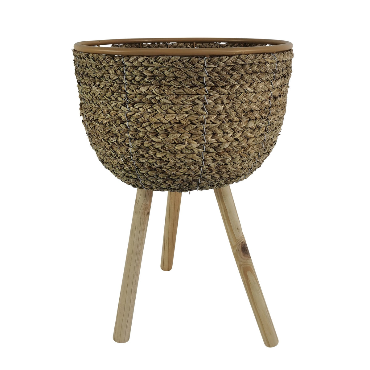 14" Wicker Planter W/ Legs, Natural Outdoor Planters| Sagebrook Home