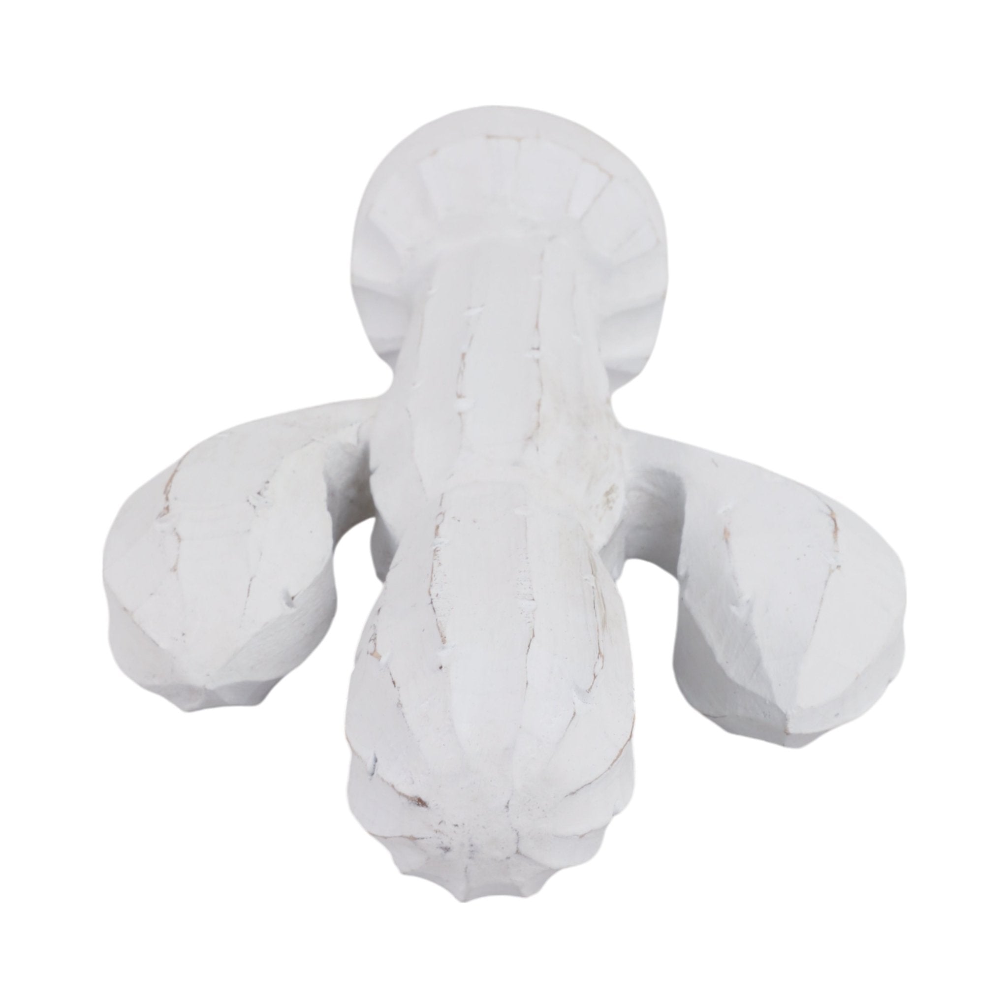 14" Wooden Cactus Decor, Wht Table Decors| Sagebrook Home
