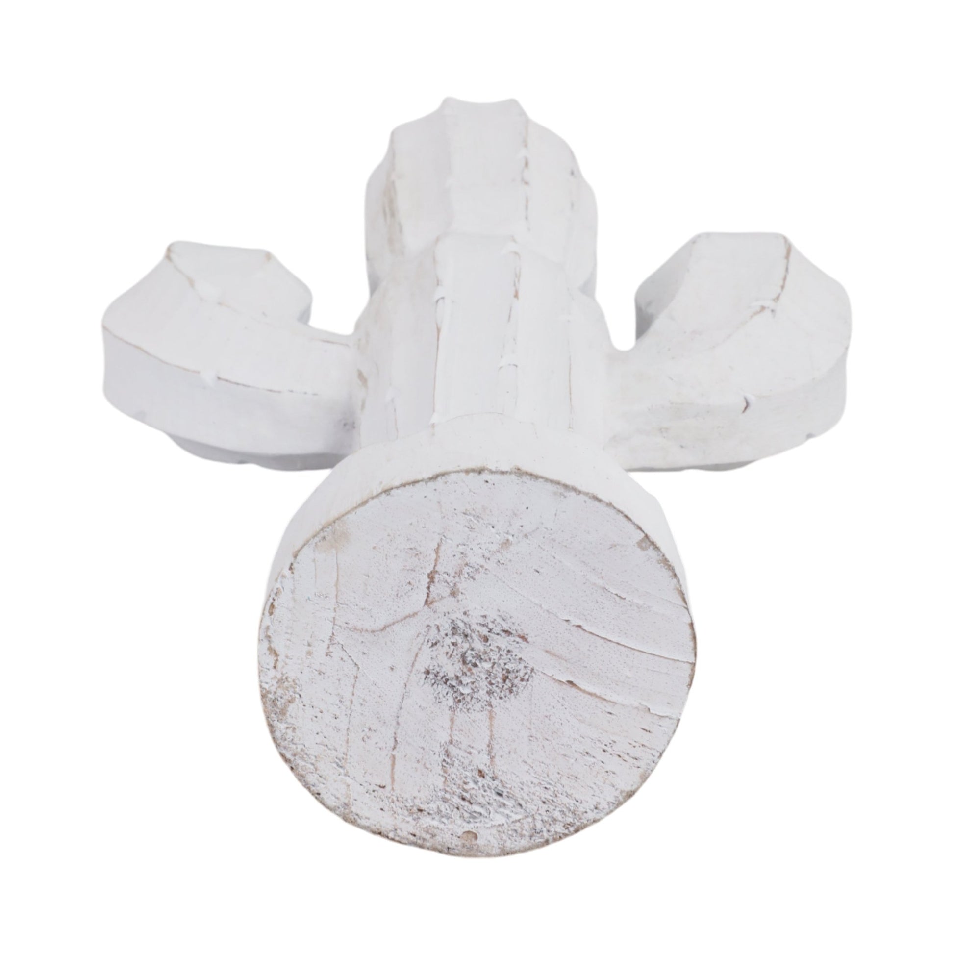 14" Wooden Cactus Decor, Wht Table Decors| Sagebrook Home