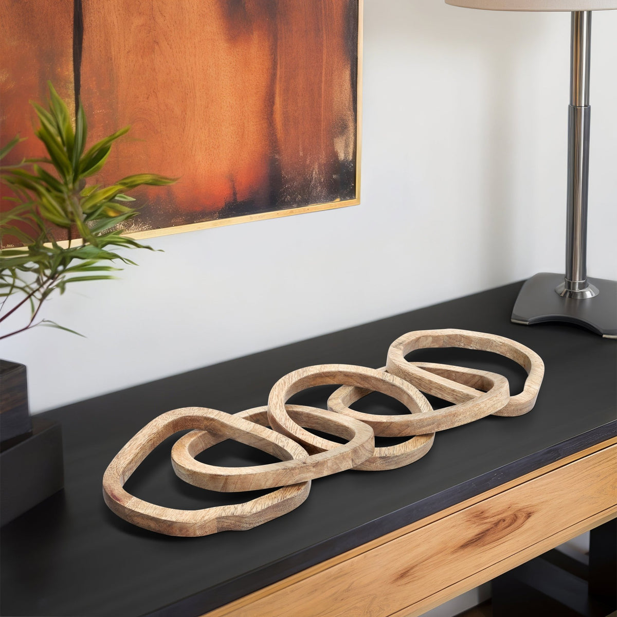 14" Wooden Pillar Holder, Natural Table Decors| Sagebrook Home