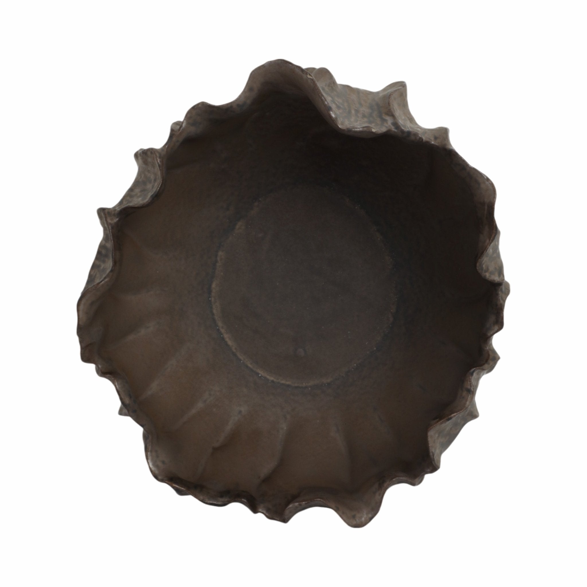 14" ZALDANA SHORT PORCELAIN BOWL, RUST Table Decors| Sagebrook Home
