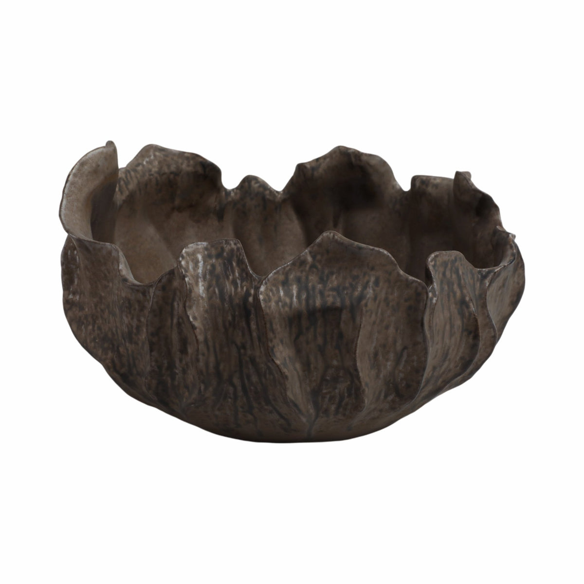 14" ZALDANA SHORT PORCELAIN BOWL, RUST Table Decors| Sagebrook Home