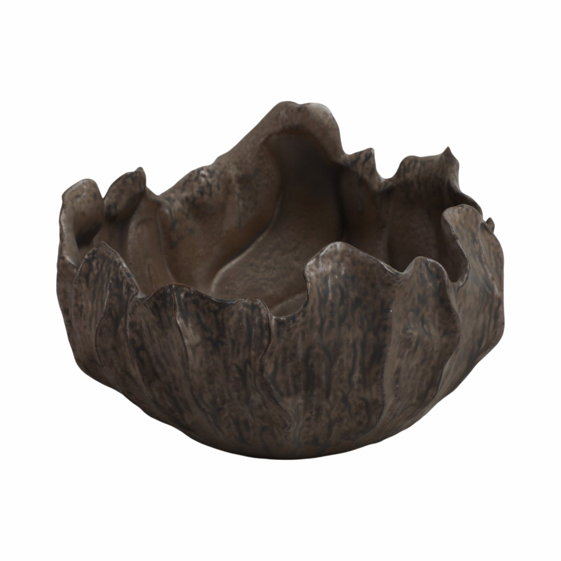 14" ZALDANA SHORT PORCELAIN BOWL, RUST Table Decors| Sagebrook Home