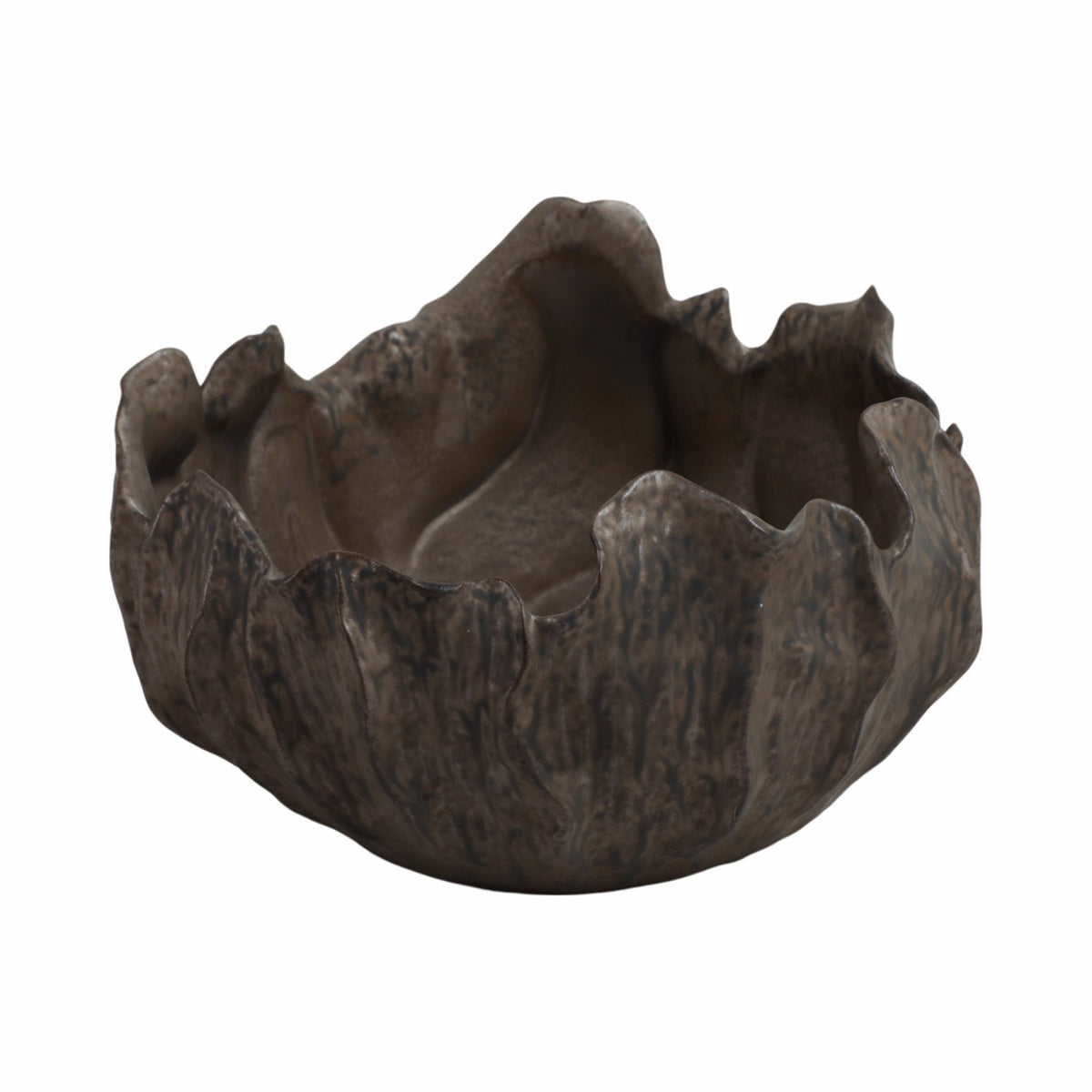 14" ZALDANA SHORT PORCELAIN BOWL, RUST Table Decors| Sagebrook Home
