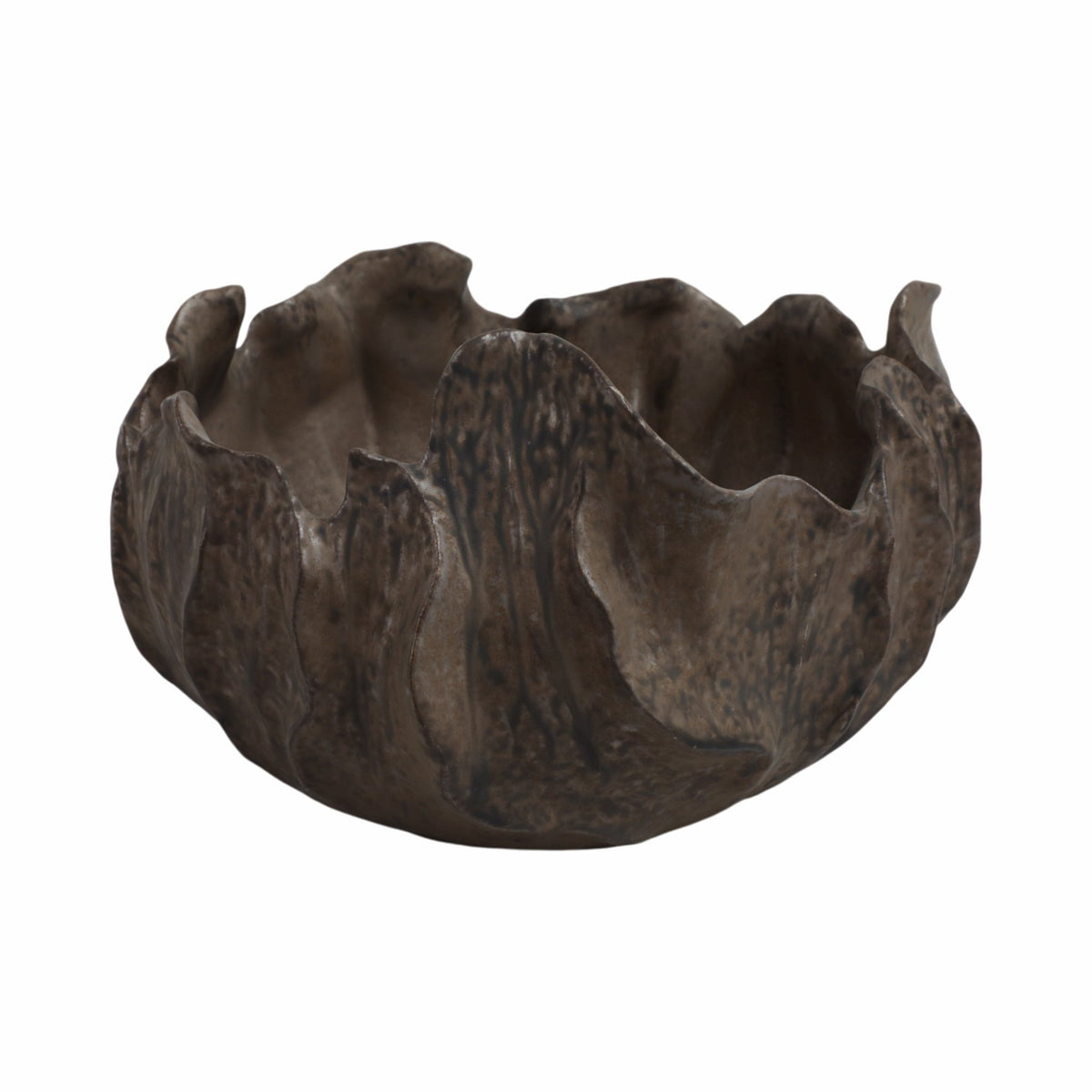 14" ZALDANA SHORT PORCELAIN BOWL, RUST Table Decors| Sagebrook Home
