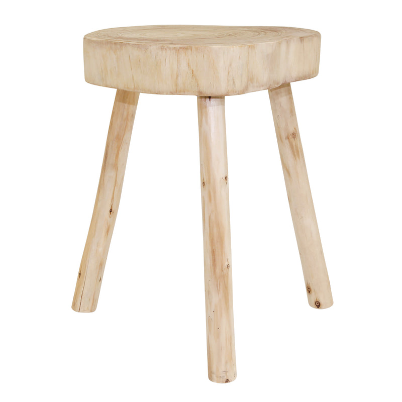 WOODEN 24" ACCENT TABLE, NATURAL KD