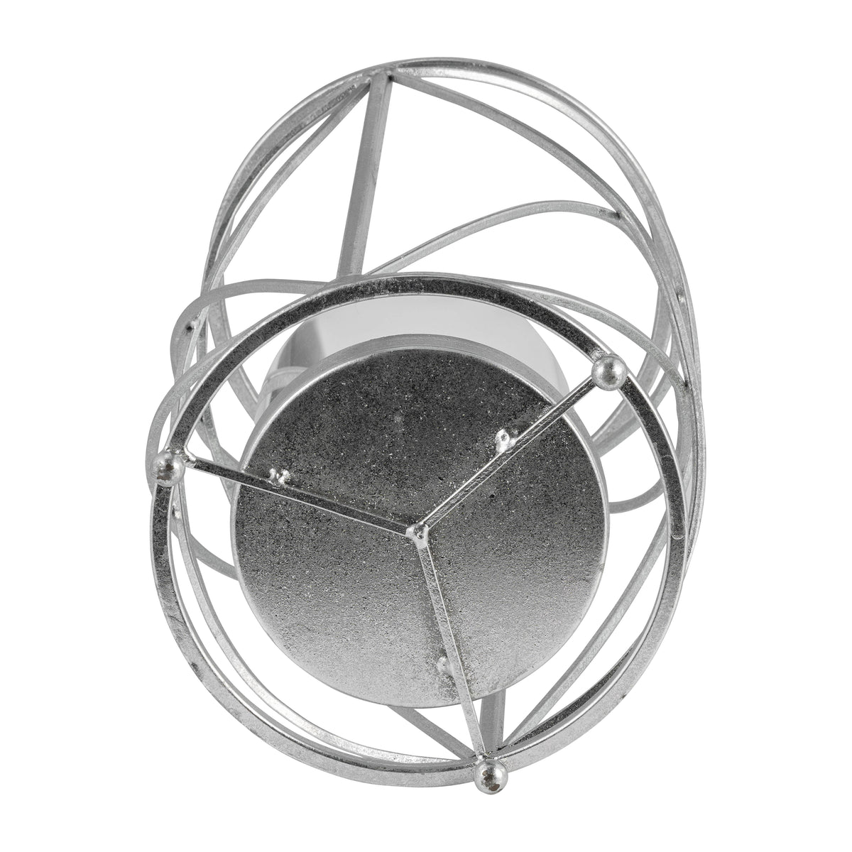 METAL 13" TABLE TOP DECOR, SILVER Candle Holders| Sagebrook Home