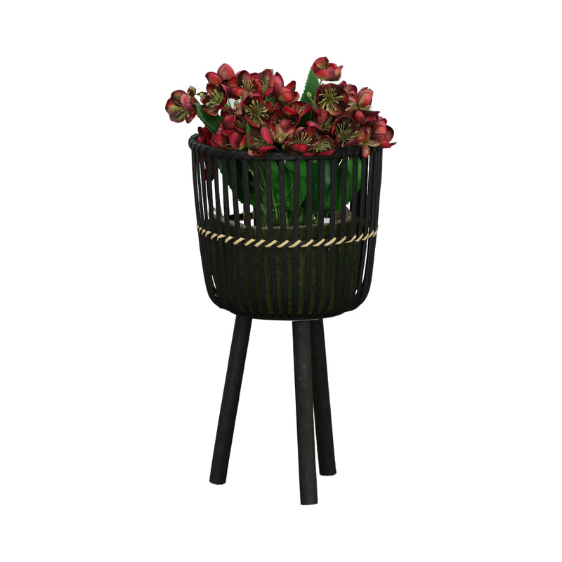 S/3 BAMBOO FOOTED PLANTERS 11/13/15, BLACK