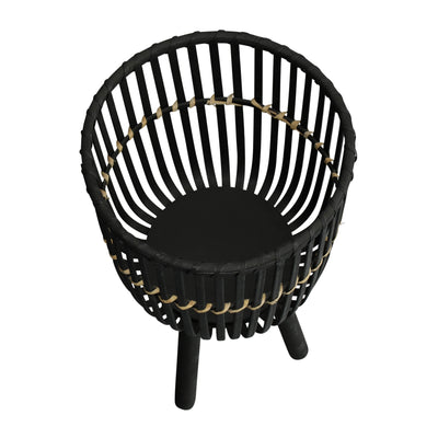 S/3 BAMBOO FOOTED PLANTERS 11/13/15, BLACK