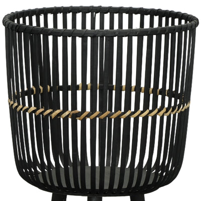 S/3 BAMBOO FOOTED PLANTERS 11/13/15, BLACK