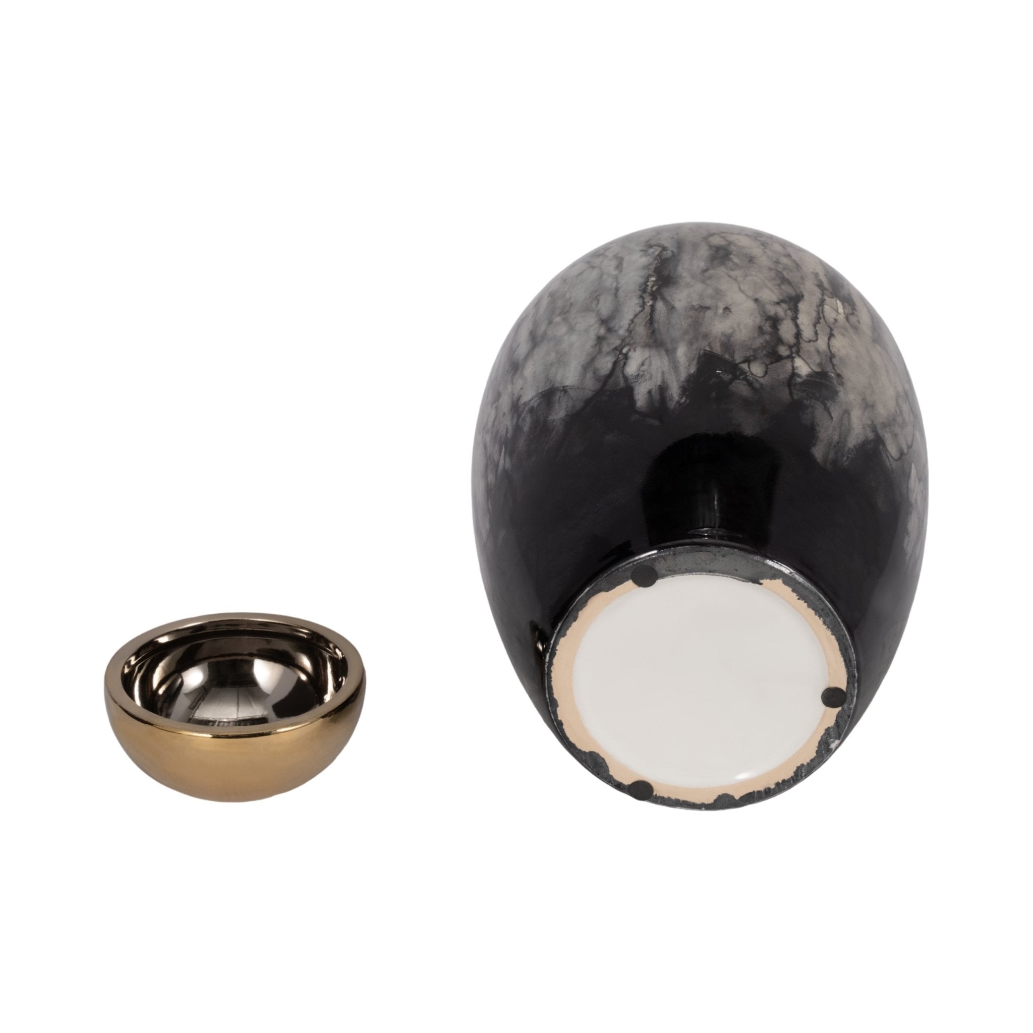 14"H URN W/ GOLD LID, MULTI Vases and Jars| Sagebrook Home