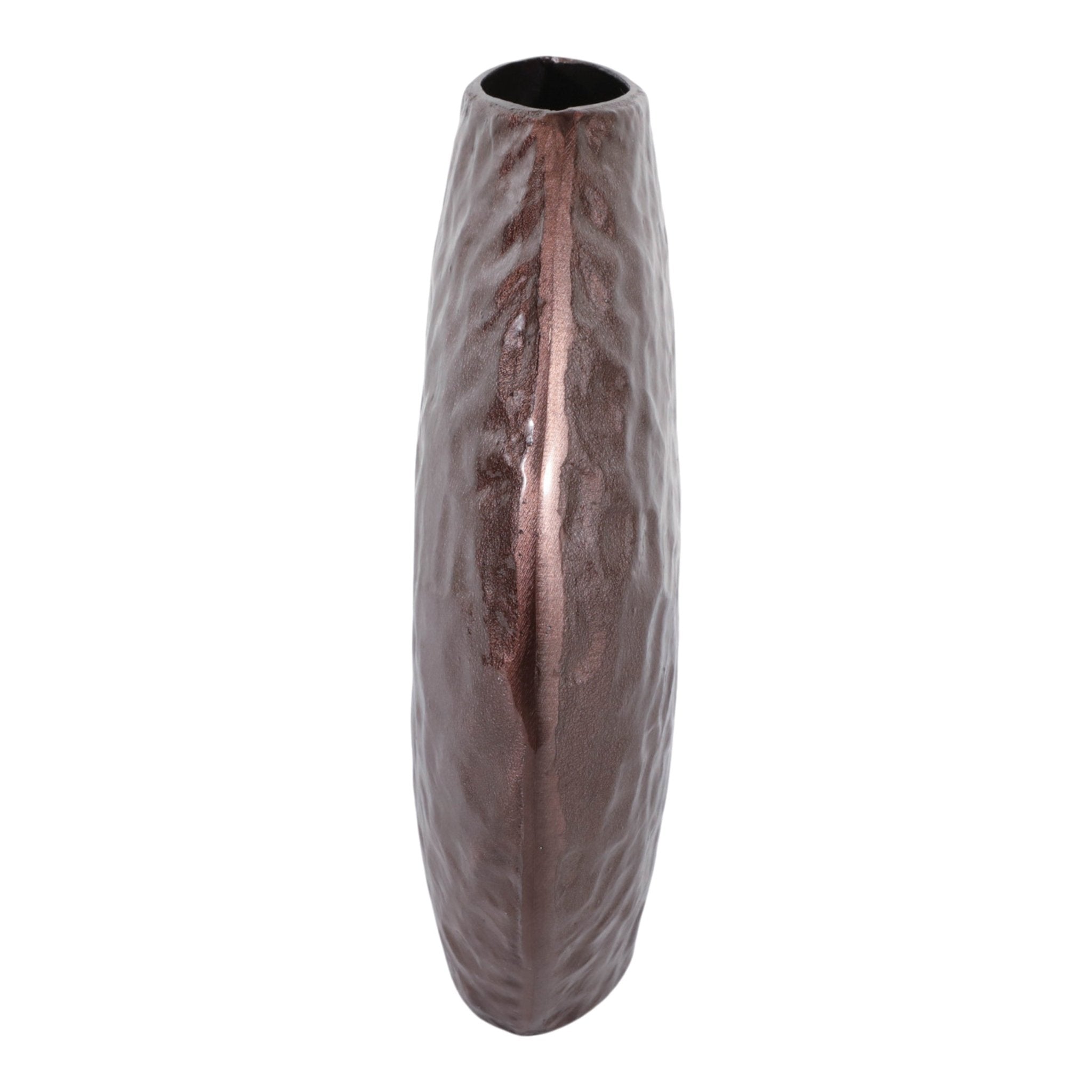 14x14" Enamel Finish Metal Vase, Brown Vases and Jars| Sagebrook Home