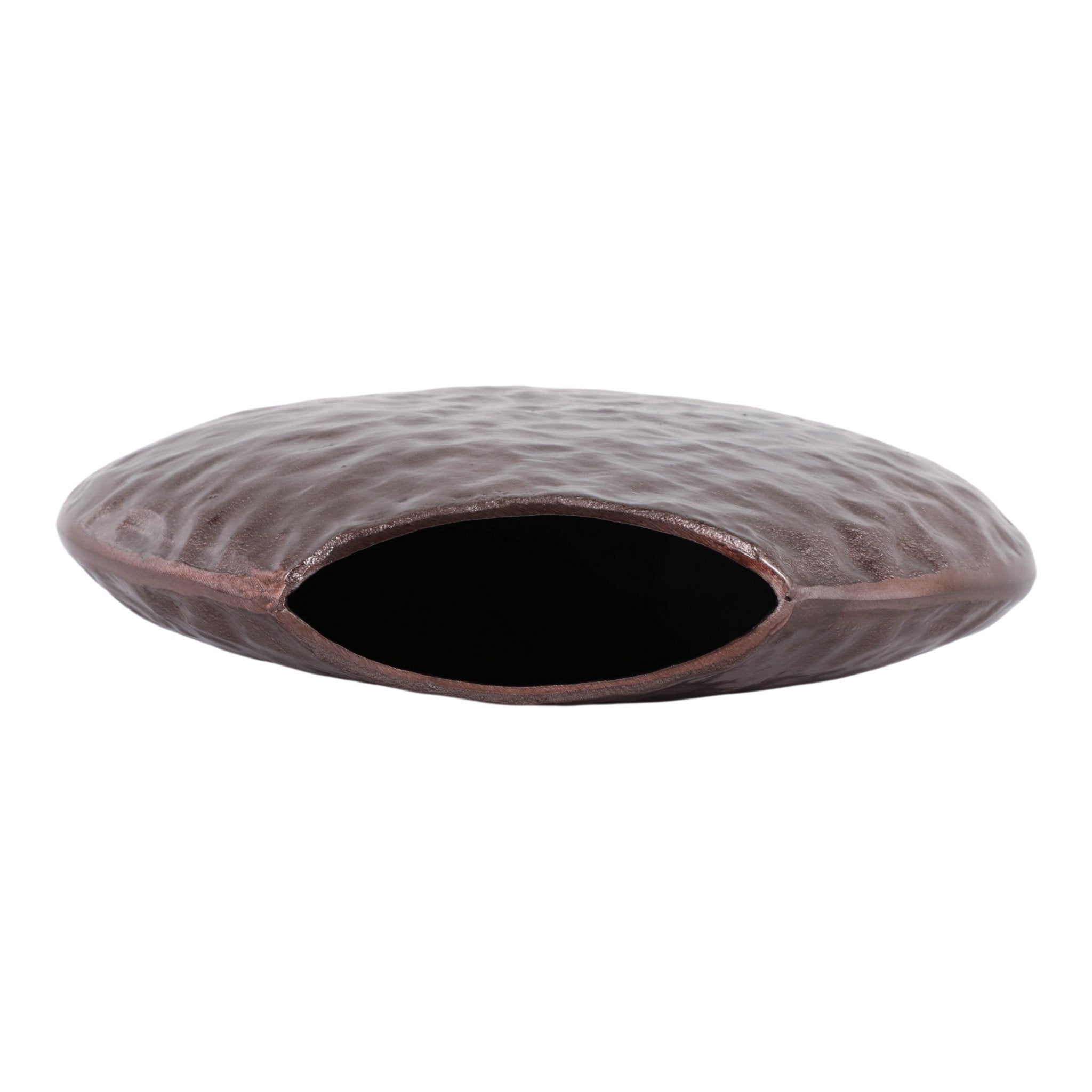 14x14" Enamel Finish Metal Vase, Brown Vases and Jars| Sagebrook Home