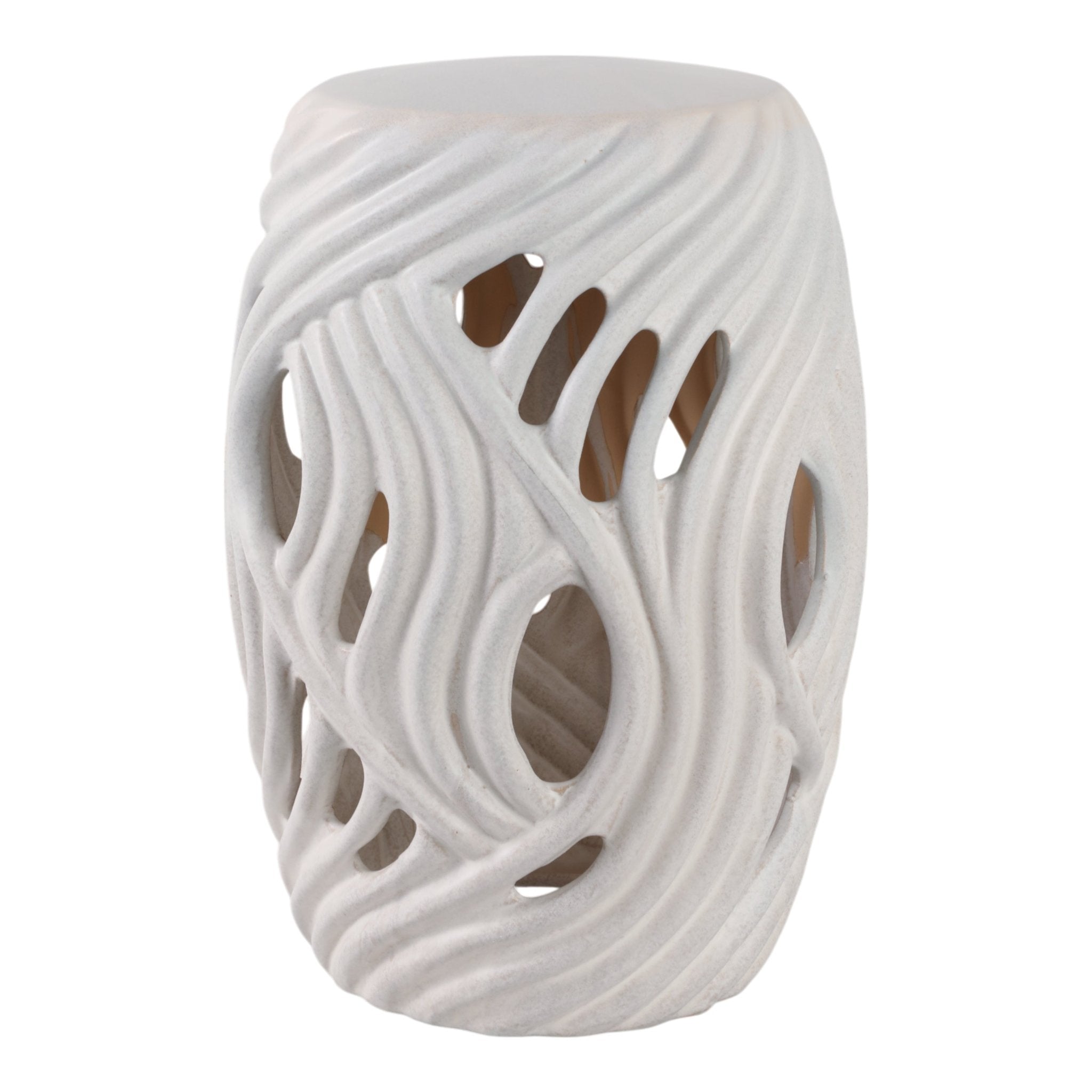 14x19 Alytus Wavy Garden Stool Stools| Sagebrook Home