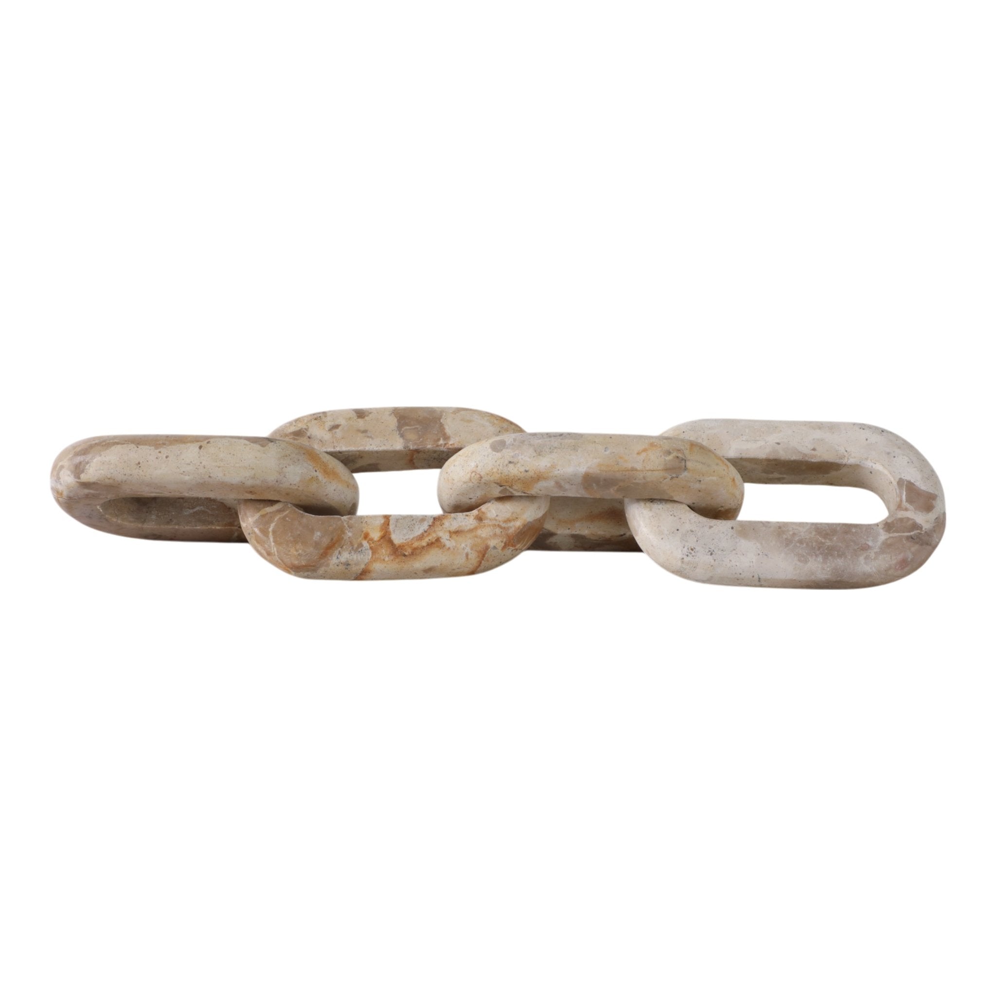 14X3" 4-LINK MARBLE CHAIN, LIGHT LEOPARD Table Decors| Sagebrook Home