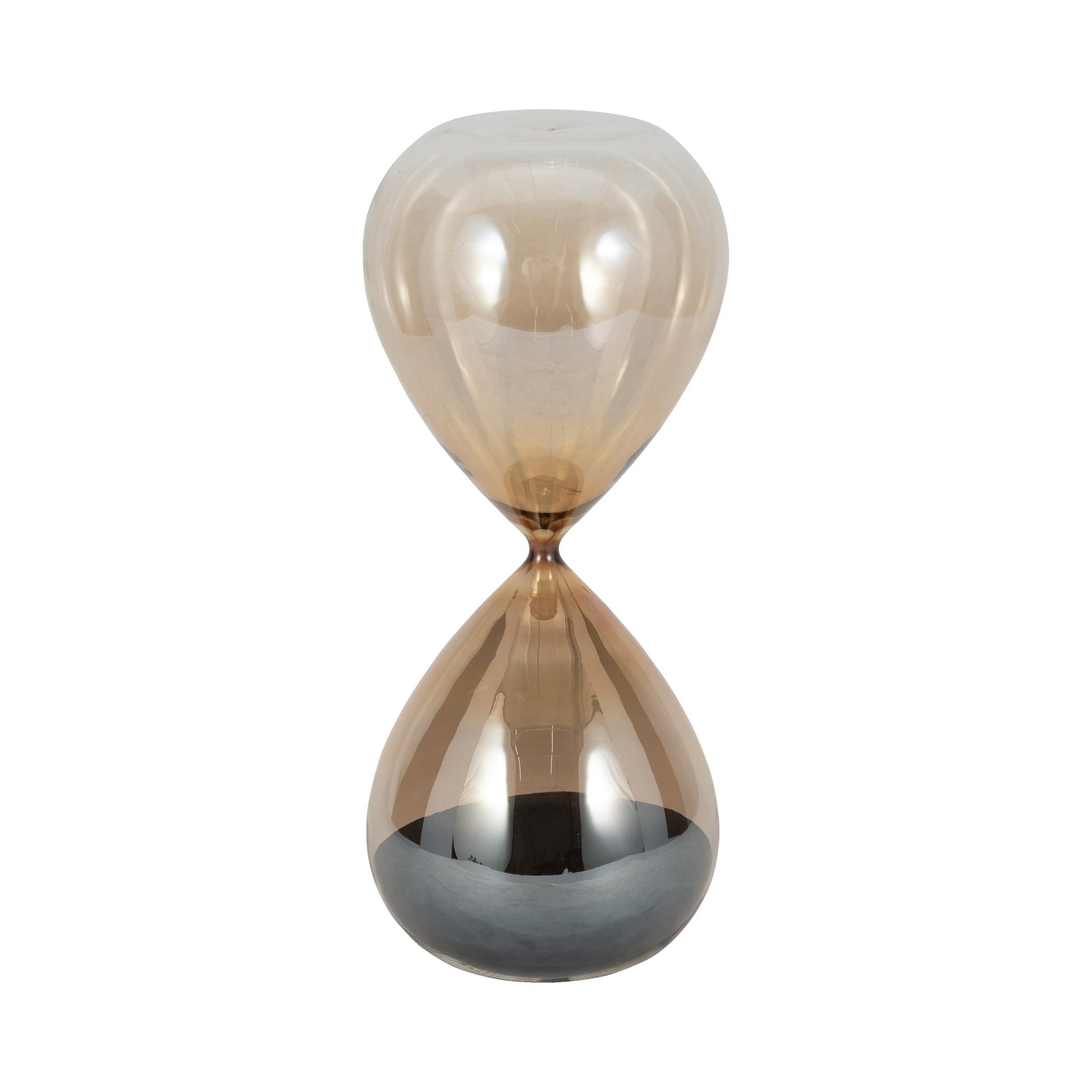 15" Ada Small Amber Hourglass Table Decors| Sagebrook Home