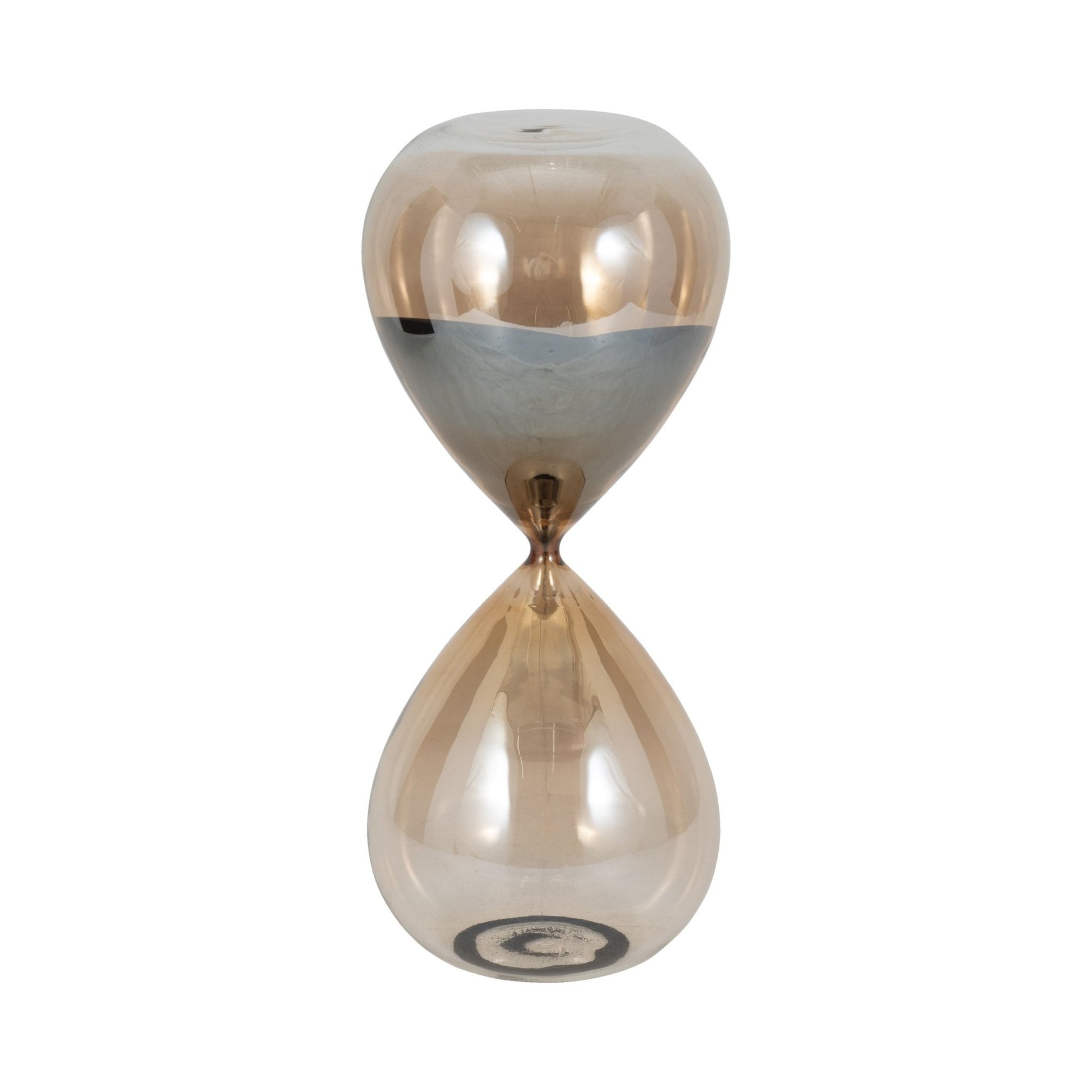 15" Ada Small Amber Hourglass Table Decors| Sagebrook Home