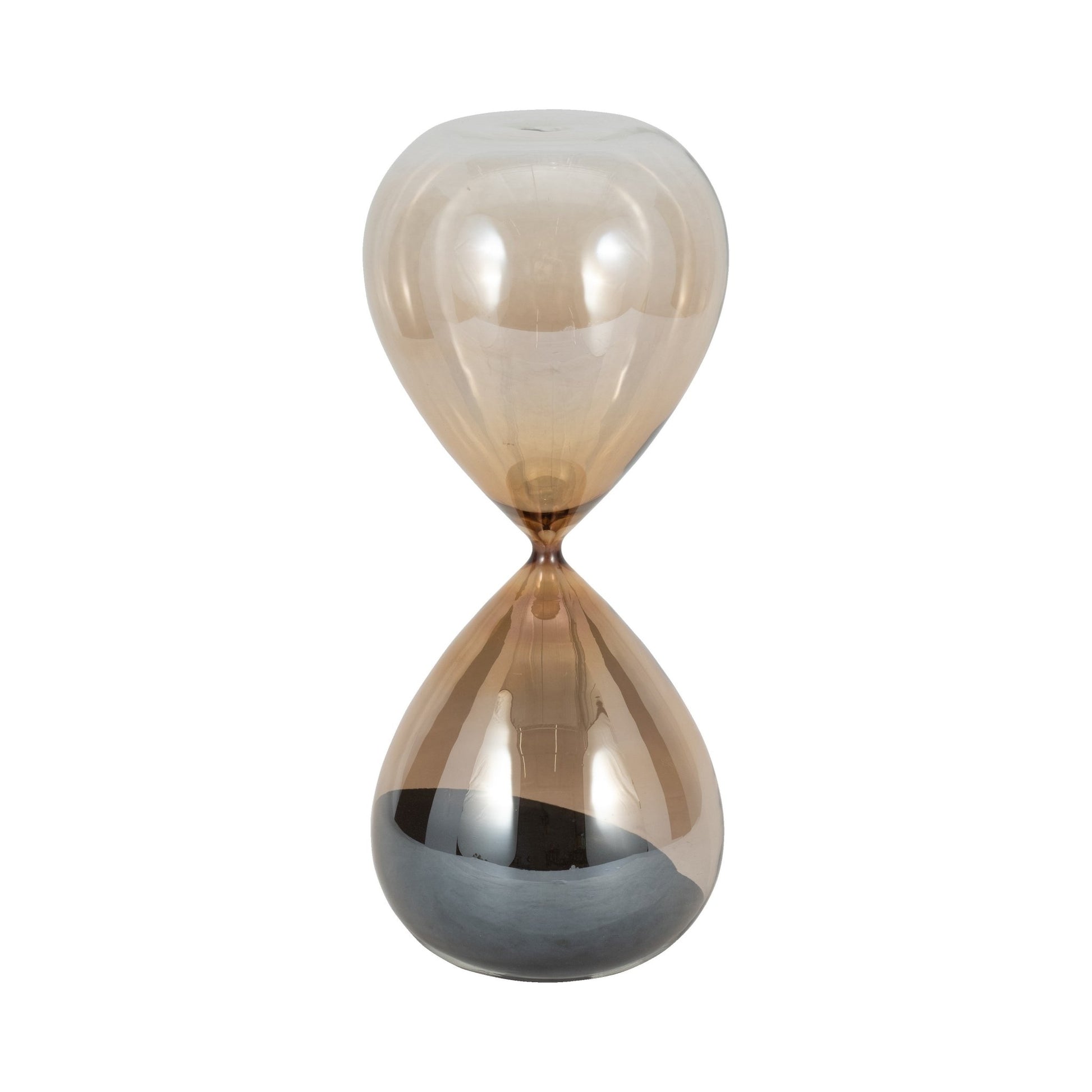 15" Ada Small Amber Hourglass Table Decors| Sagebrook Home