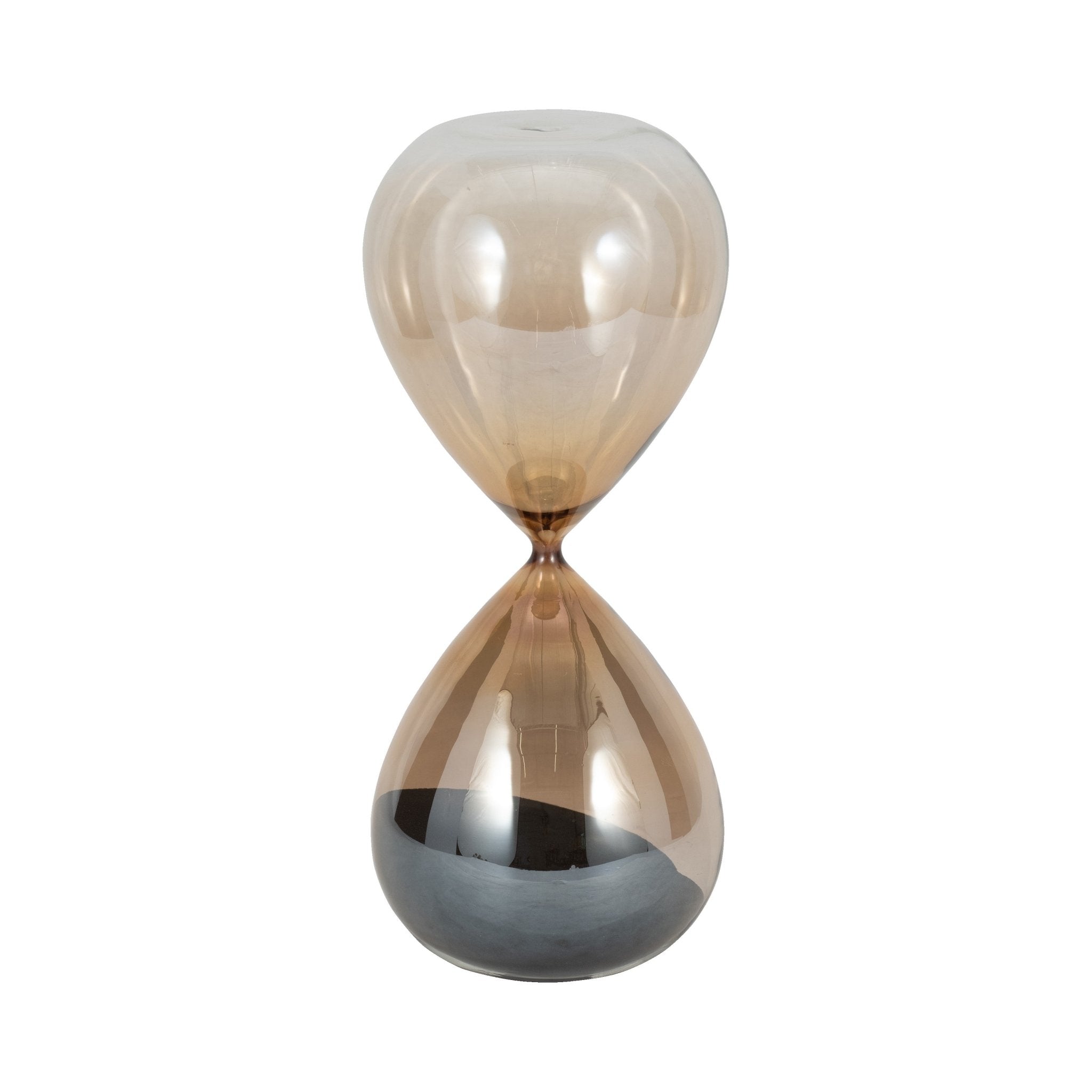 15" Ada Small Amber Hourglass Table Decors| Sagebrook Home