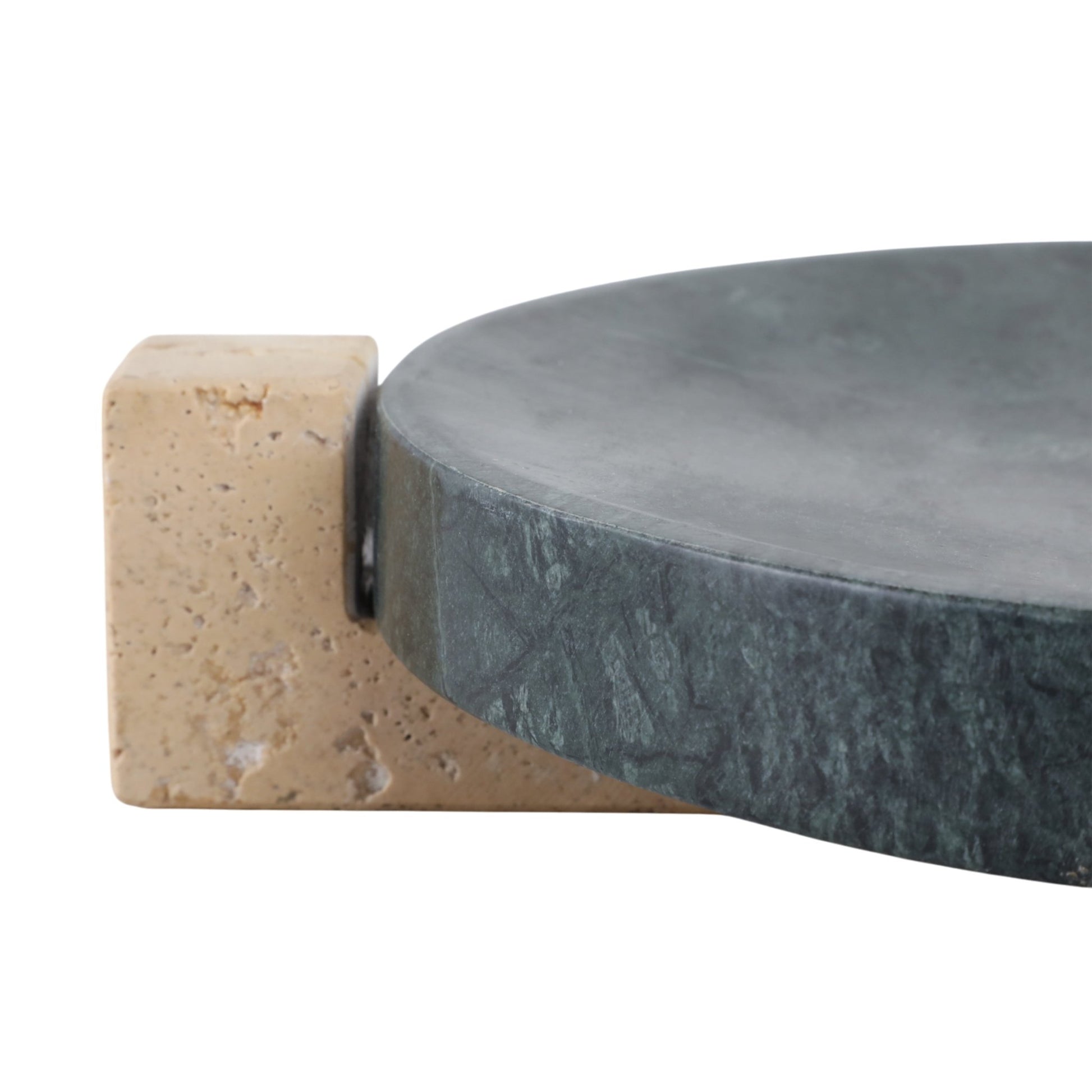 15" Archer Large Green Marble And Travertine Tray Table Decors| Sagebrook Home
