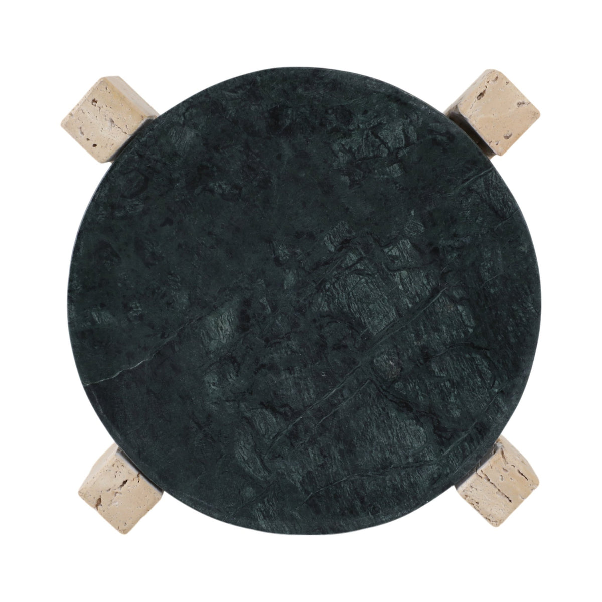 15" Archer Large Green Marble And Travertine Tray Table Decors| Sagebrook Home