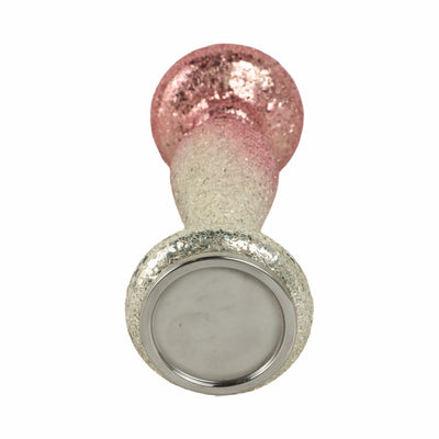 15" Blush Crackled Candle Holder - Al Rugaib Furniture