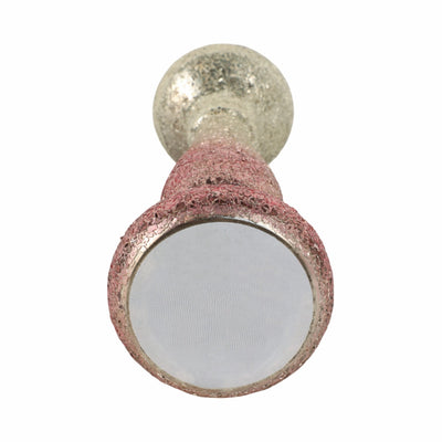 15" Blush Crackled Candle Holder - Al Rugaib Furniture