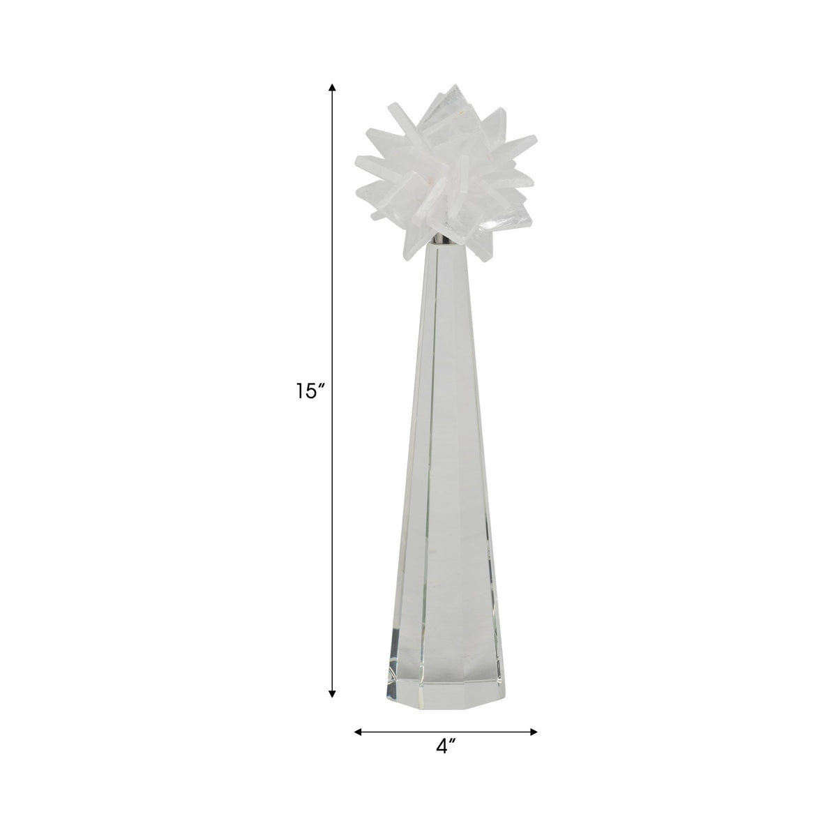 15" CLARA LARGE CRYSTAL STATUARY Table Decors| Sagebrook Home