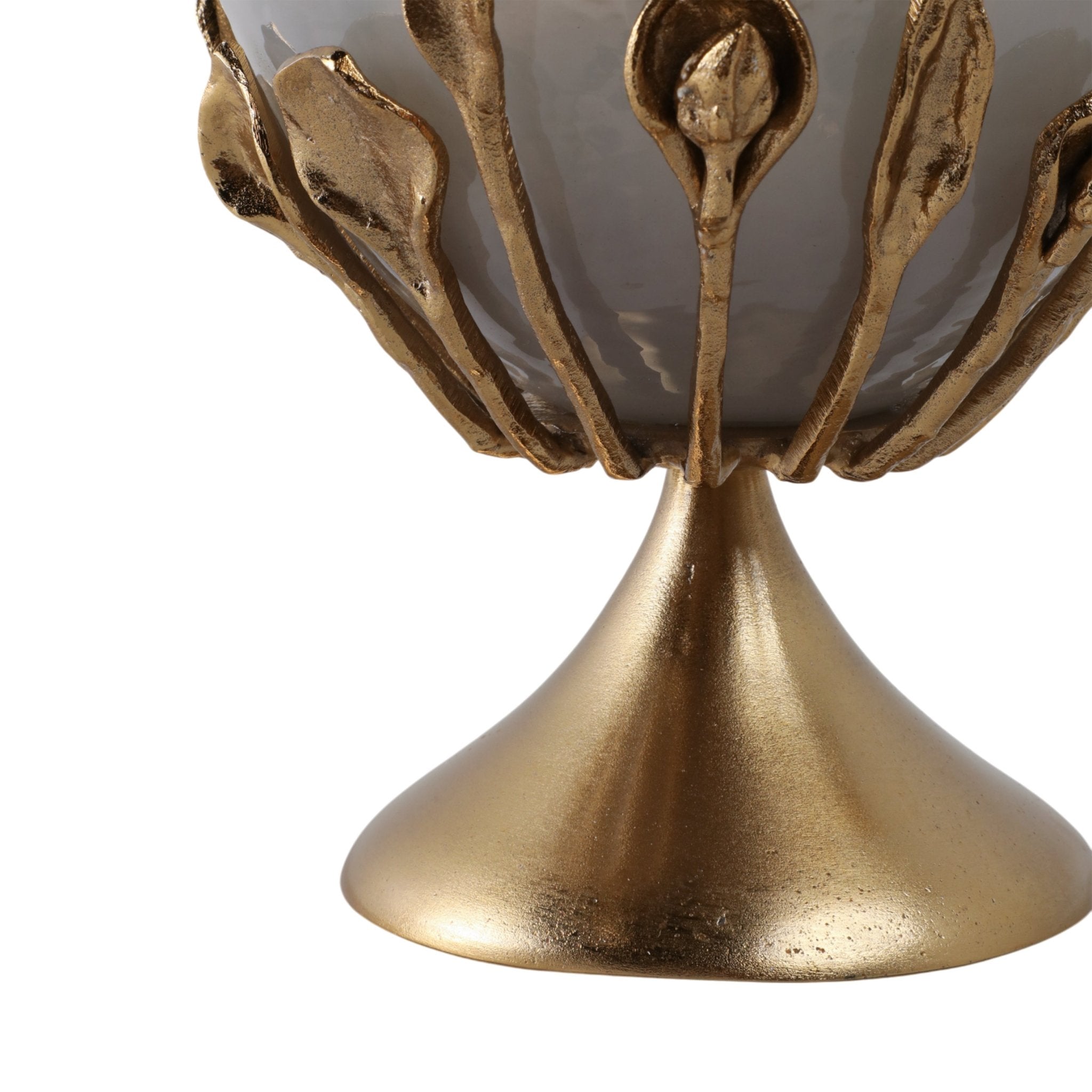 15" Eaves Small Glass And Metal Hurricane Candle Holders| Sagebrook Home