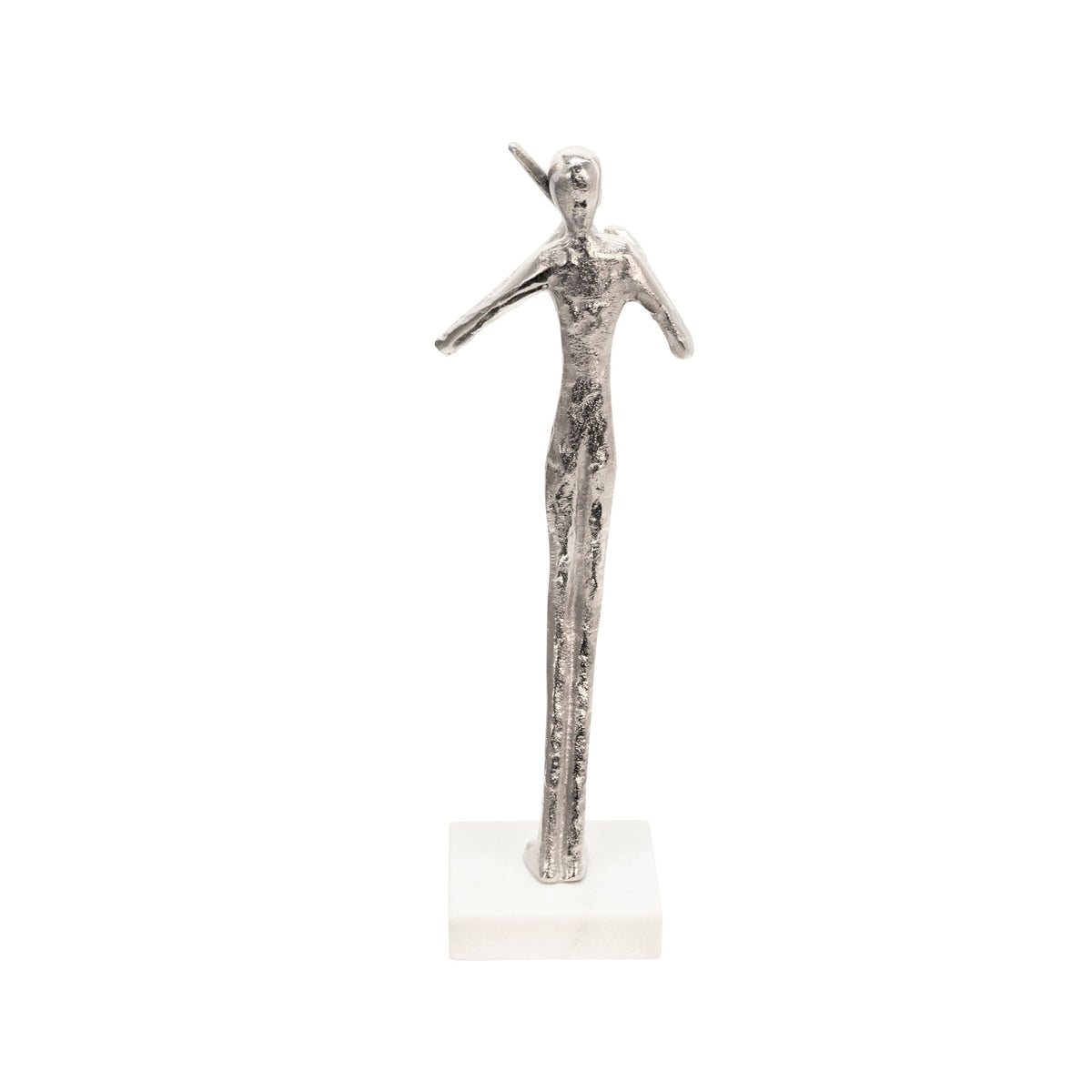15" GUITAR MUSICIAN ON MARBLE BASE, SILVER Table Decors| Sagebrook Home