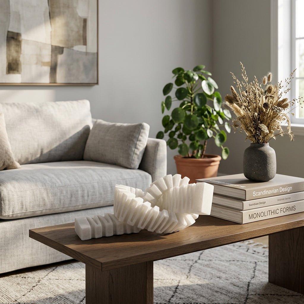 15" Hazelton Quartz Resin Knot Table Decors| Sagebrook Home