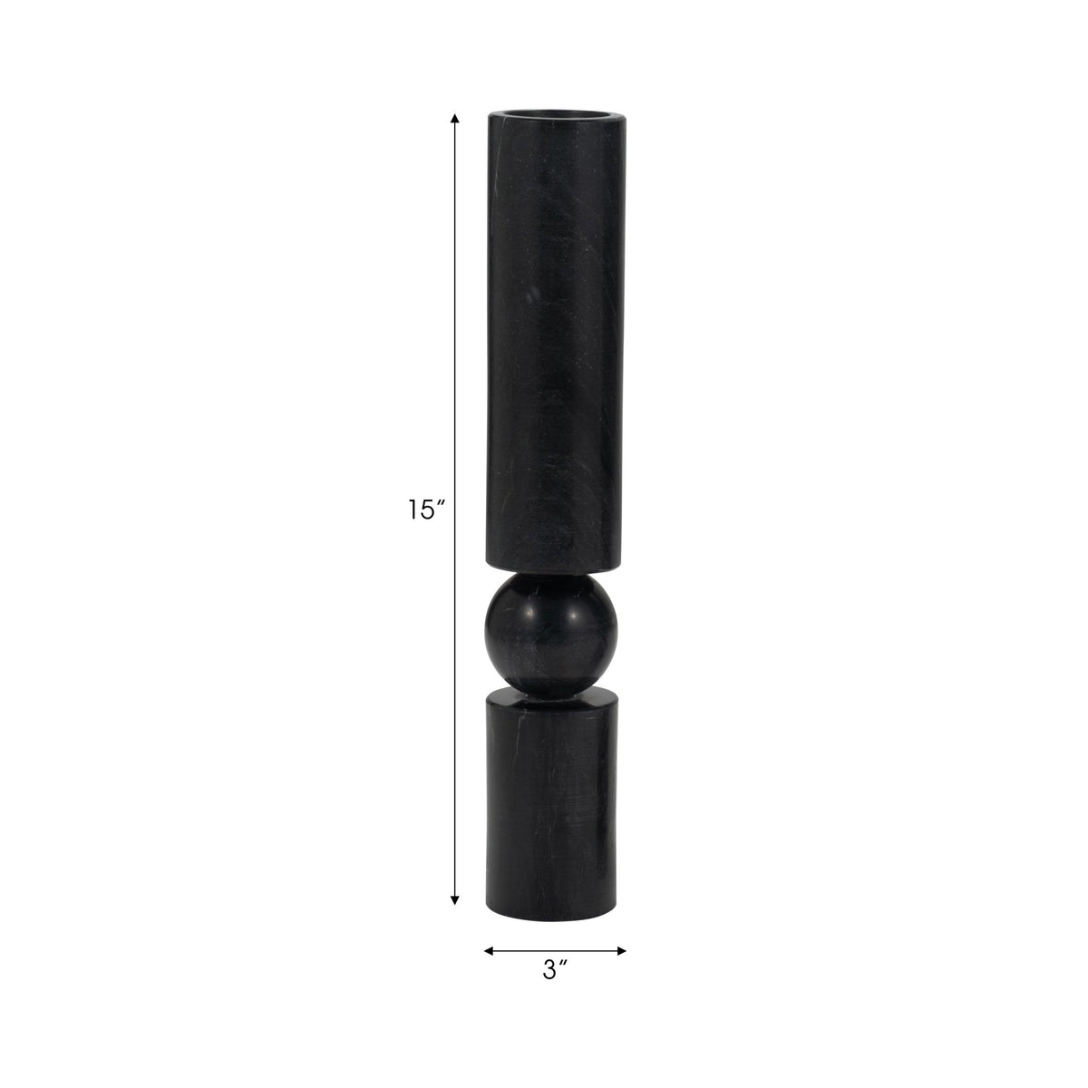 15" Hemmingway Black Marble Statuary Table Decors| Sagebrook Home