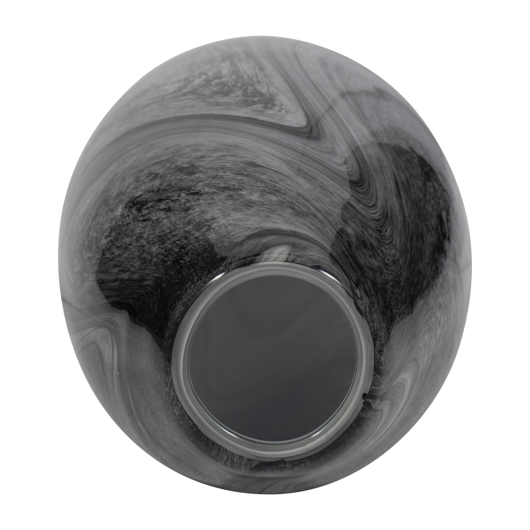 15" KATRINA GRAY SWIRL MEDIUM GLASS VASE Vases and Jars| Sagebrook Home