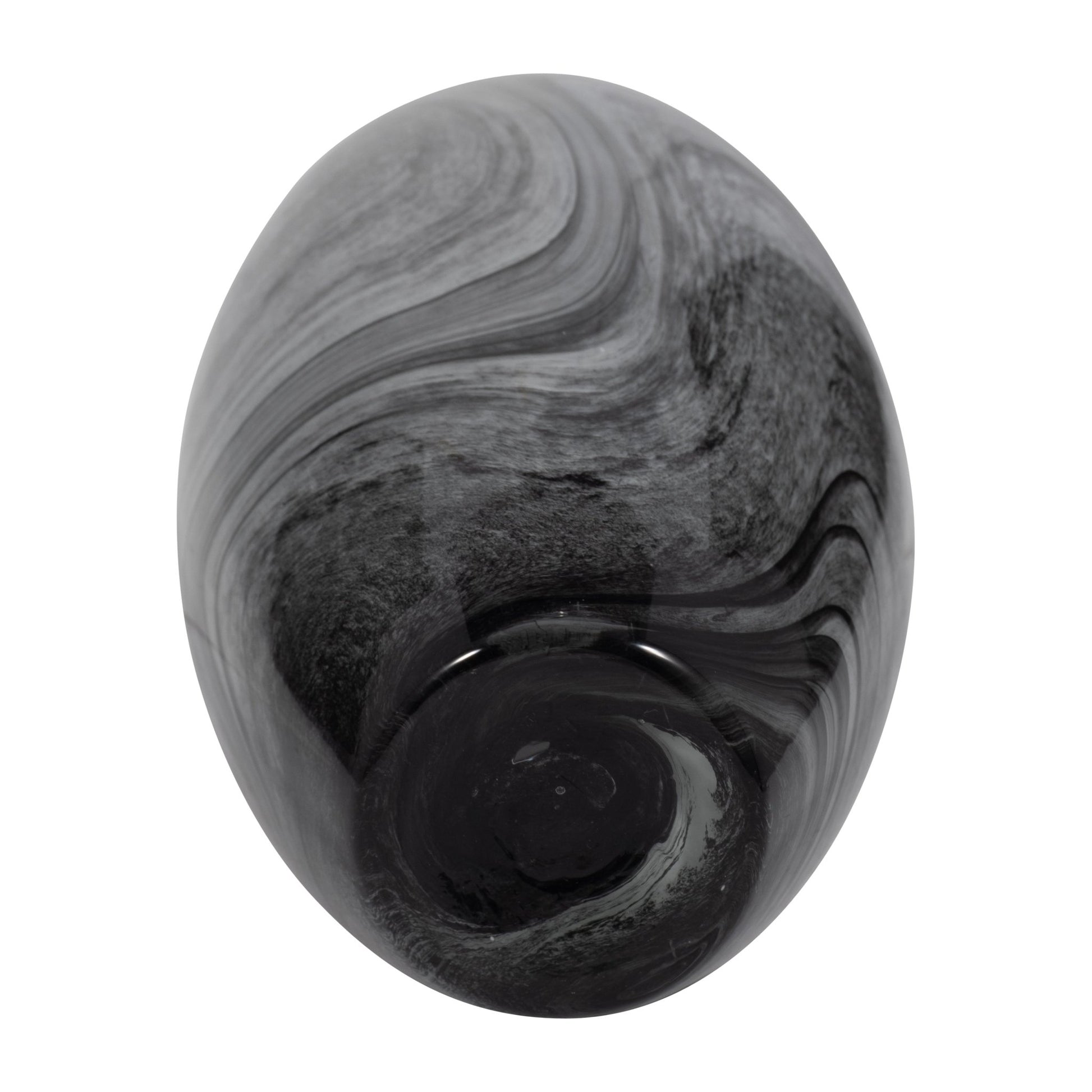 15" KATRINA GRAY SWIRL MEDIUM GLASS VASE Vases and Jars| Sagebrook Home