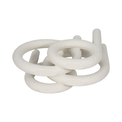 15" Looped 4 - taper Candleholder, White - Al Rugaib Furniture
