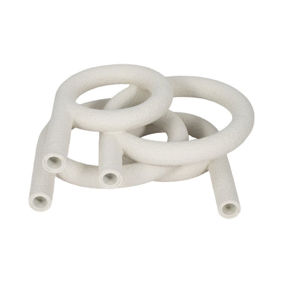 15" Looped 4 - taper Candleholder, White - Al Rugaib Furniture