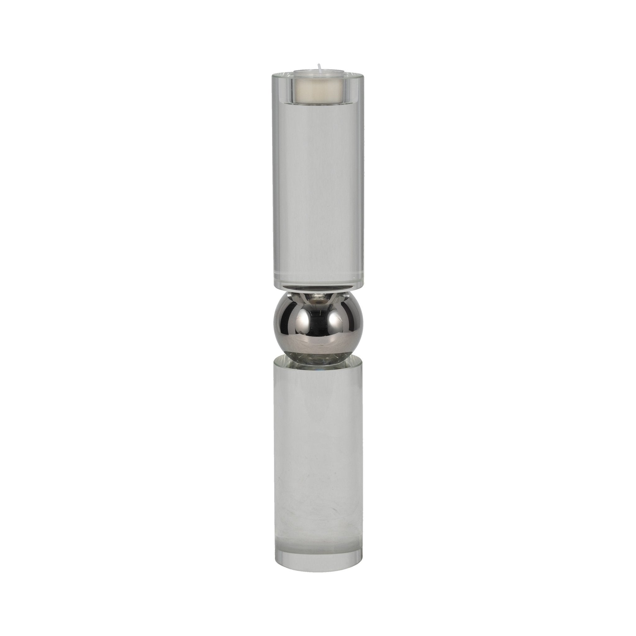 15" MARLA LARGE CRYSTAL CANDLESTICK Table Decors| Sagebrook Home