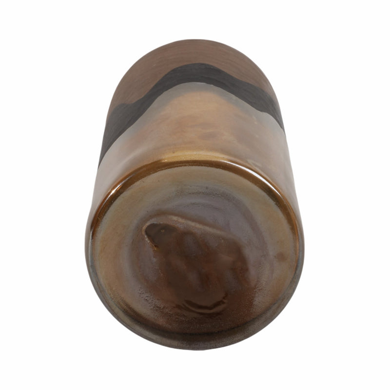 15" Mason Large Brown Glass Vase - Al Rugaib Furniture