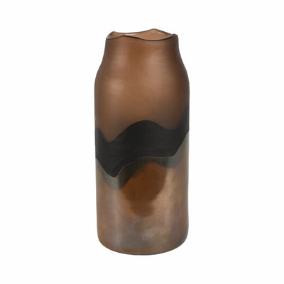 15" Mason Large Brown Glass Vase - Al Rugaib Furniture