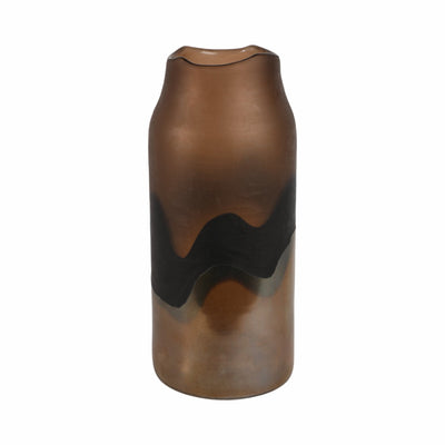 15" Mason Large Brown Glass Vase - Al Rugaib Furniture