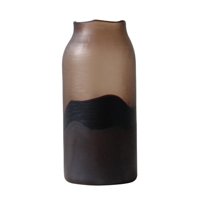 15" Mason Large Brown Glass Vase - Al Rugaib Furniture