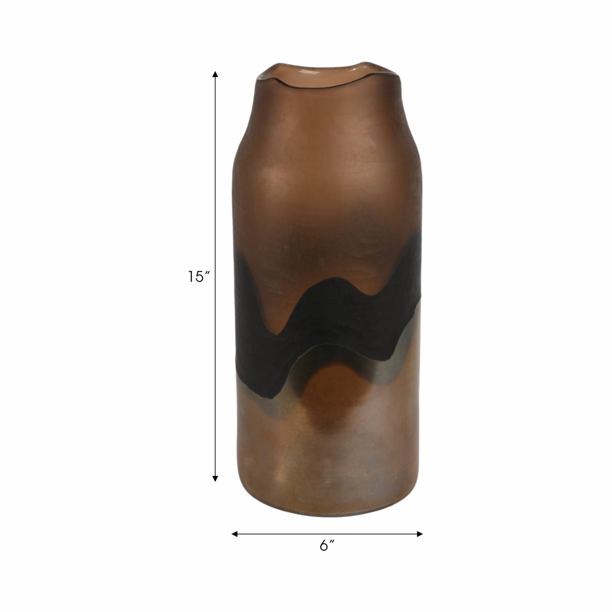 15" Mason Large Brown Glass Vase Vases and Jars| Sagebrook Home