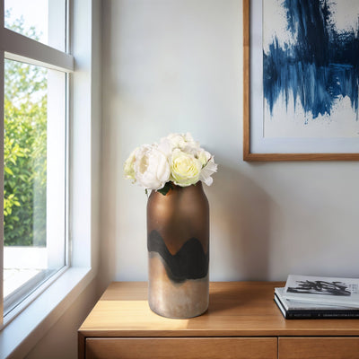 15" Mason Large Brown Glass Vase - Al Rugaib Furniture