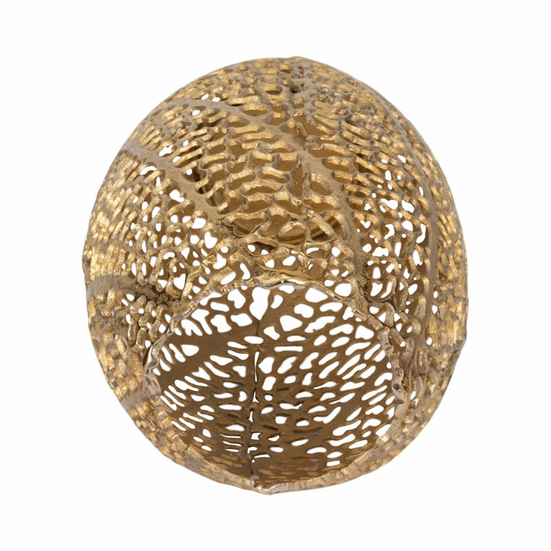 15" Meadow Metal Urn Shape Vase, Gold - Al Rugaib Furniture