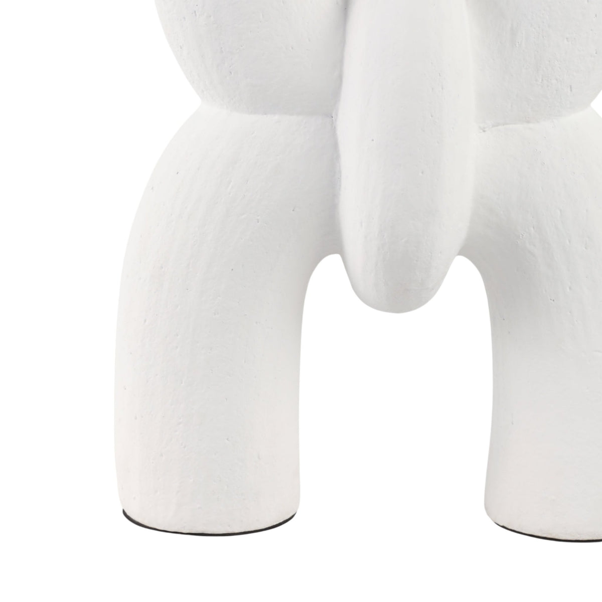 15" MODERN X SHAPE TERRACOTTA VASE, WHITE Vases and Jars| Sagebrook Home