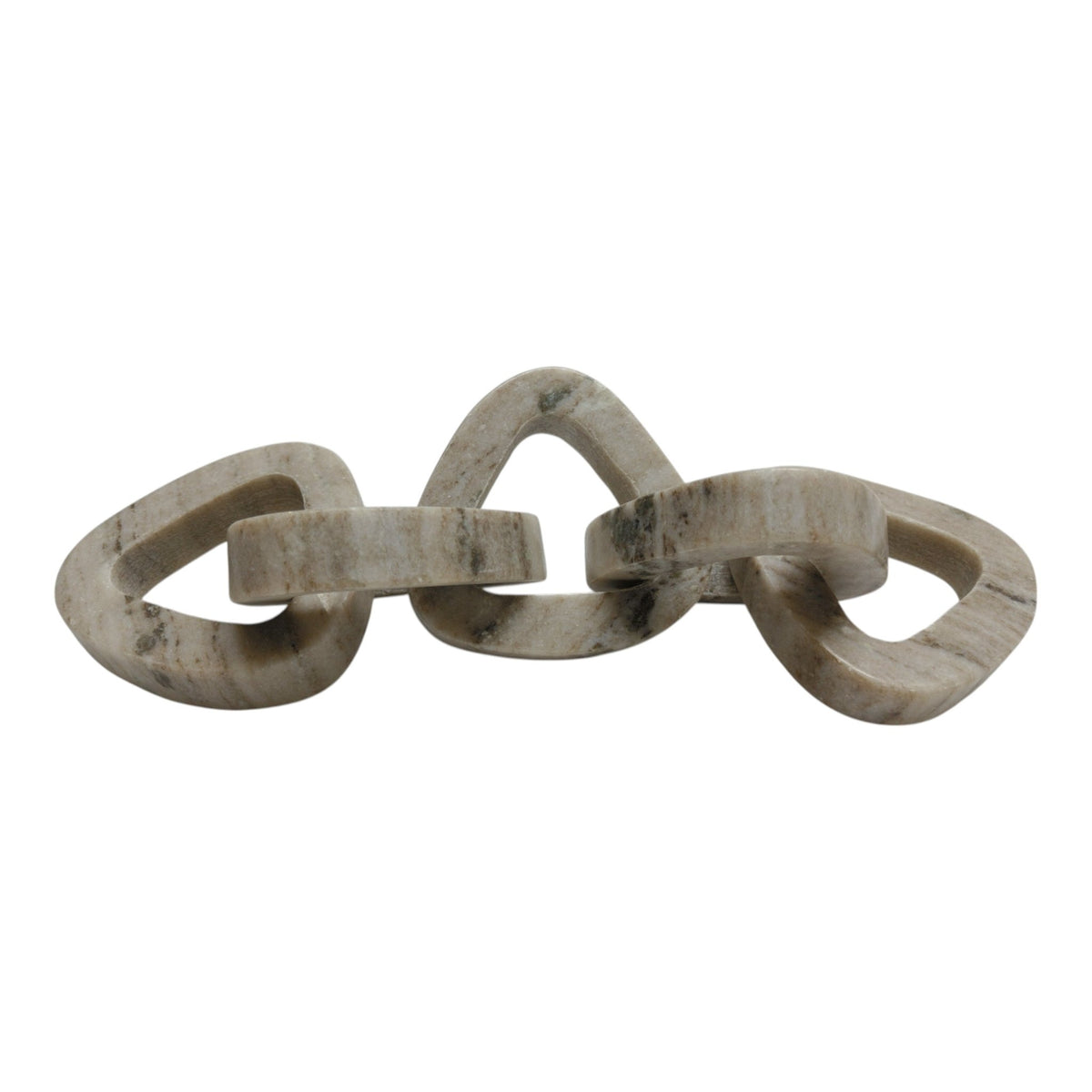 15" Mollin Carved Marble Chain Object Table Decors| Sagebrook Home
