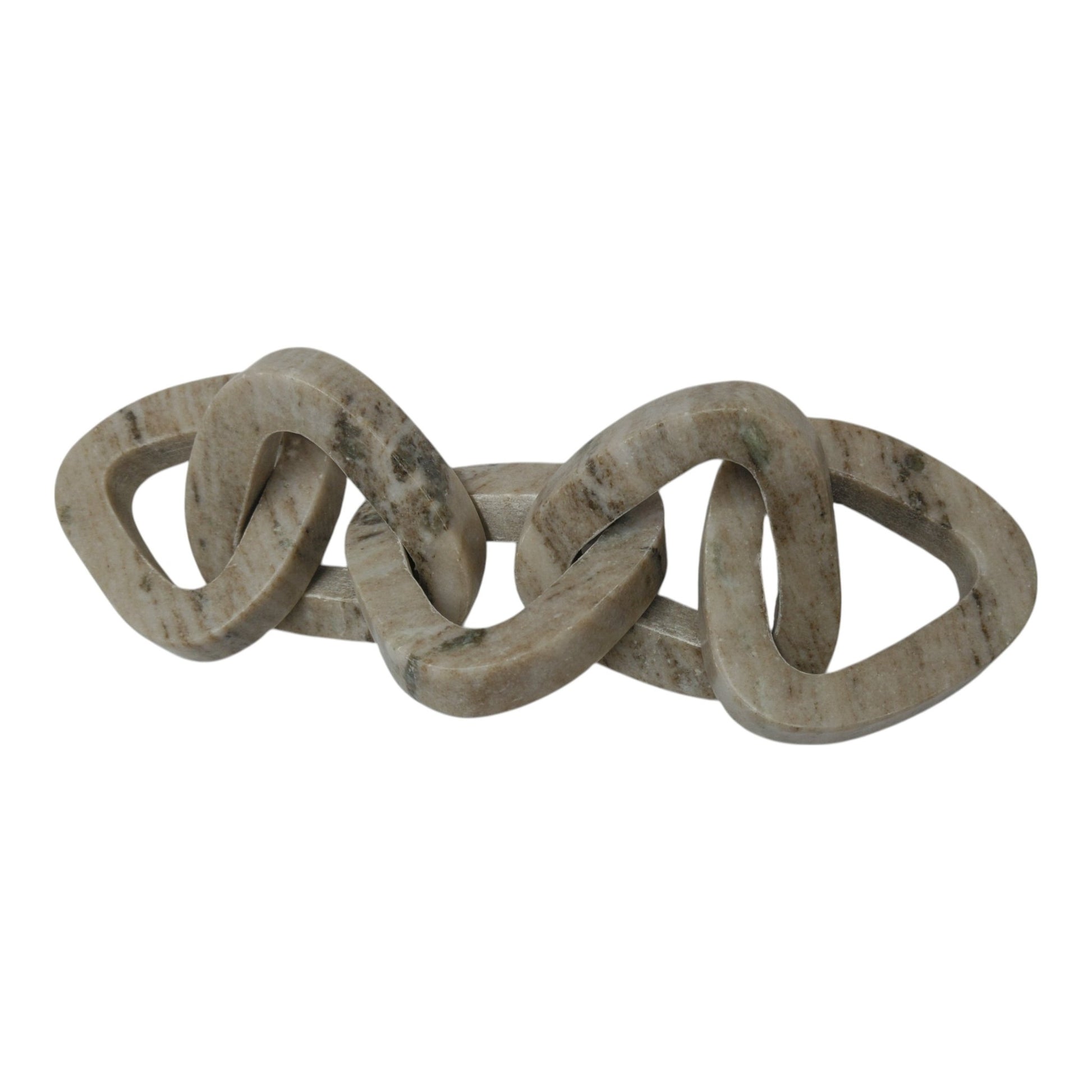15" Mollin Carved Marble Chain Object Table Decors| Sagebrook Home