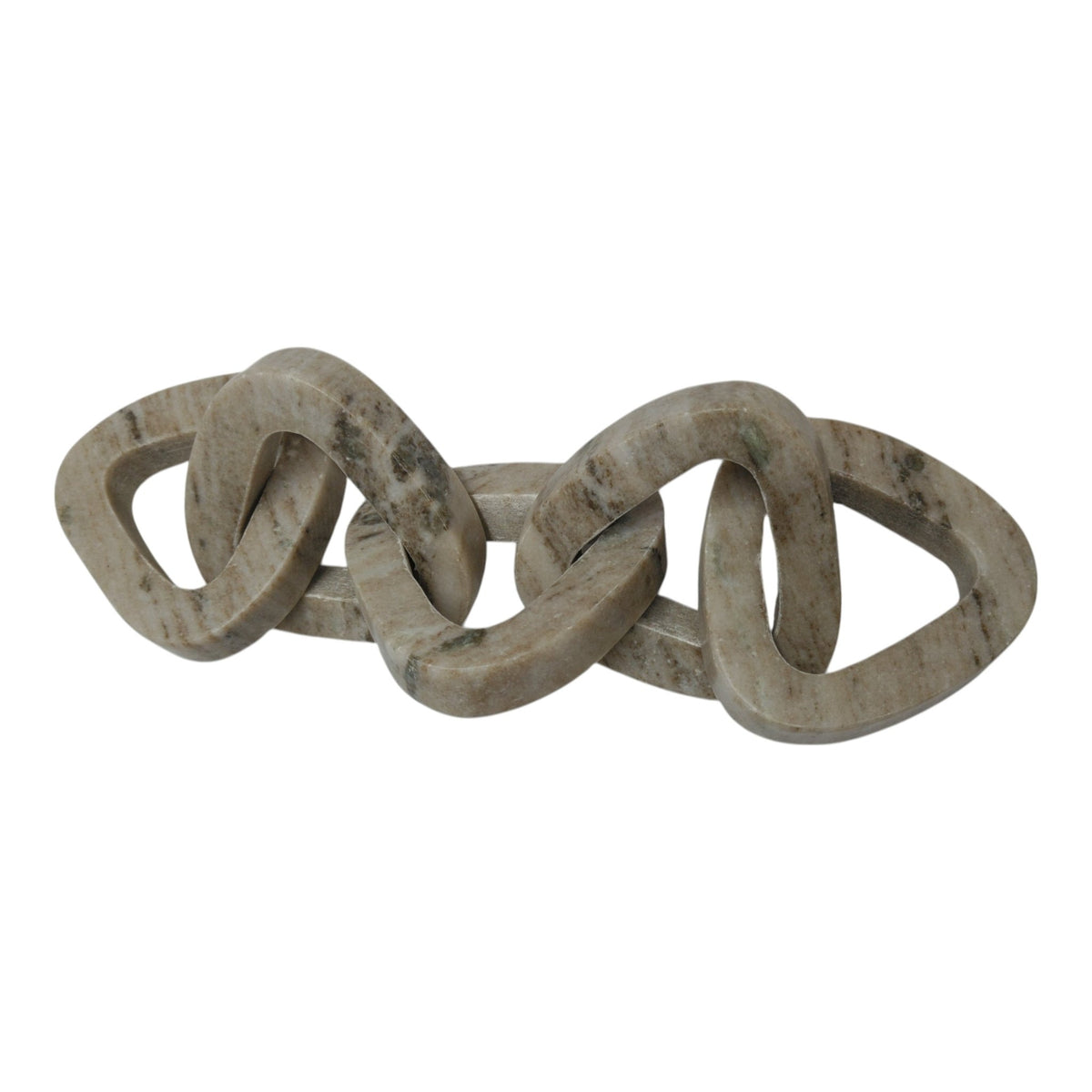 15" Mollin Carved Marble Chain Object Table Decors| Sagebrook Home