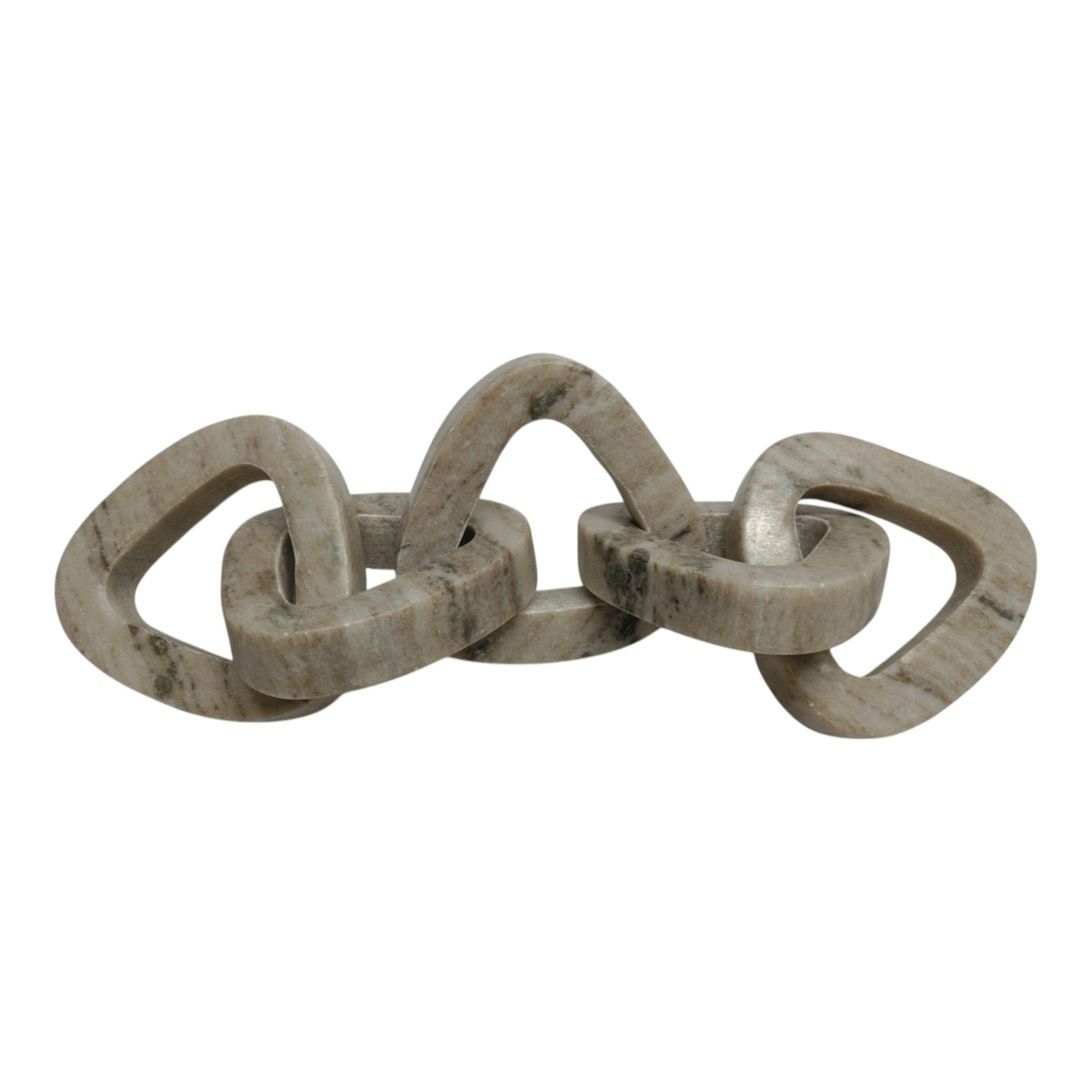 15" Mollin Carved Marble Chain Object Table Decors| Sagebrook Home