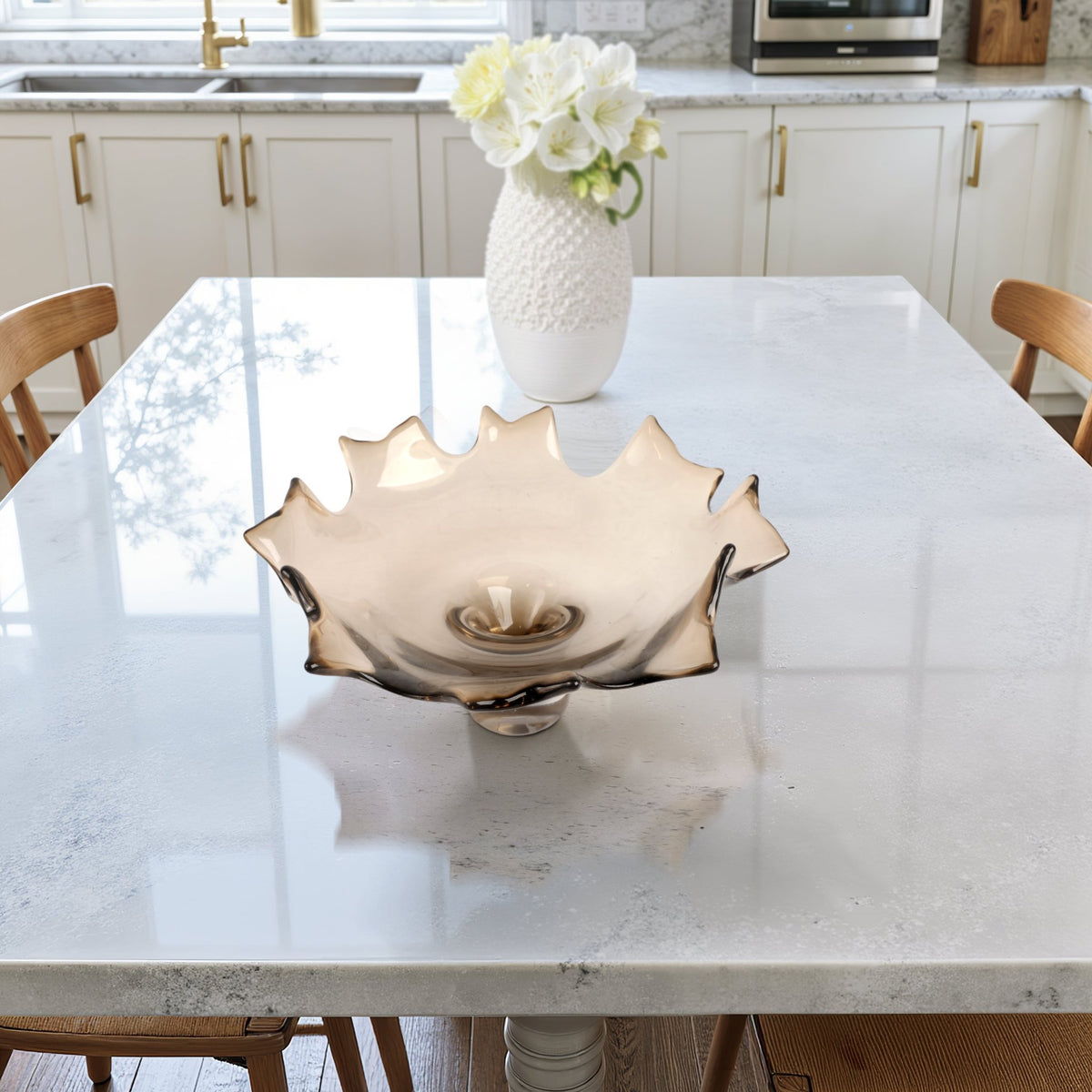 15" Padma Artisan Blown Glass Bowl Table Decors| Sagebrook Home